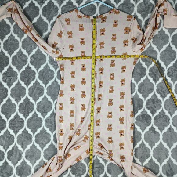 Spoiled Angel Pajamas Long Johns Women Medium Pink One Piece Thermal Underwear - Picture 9 of 14